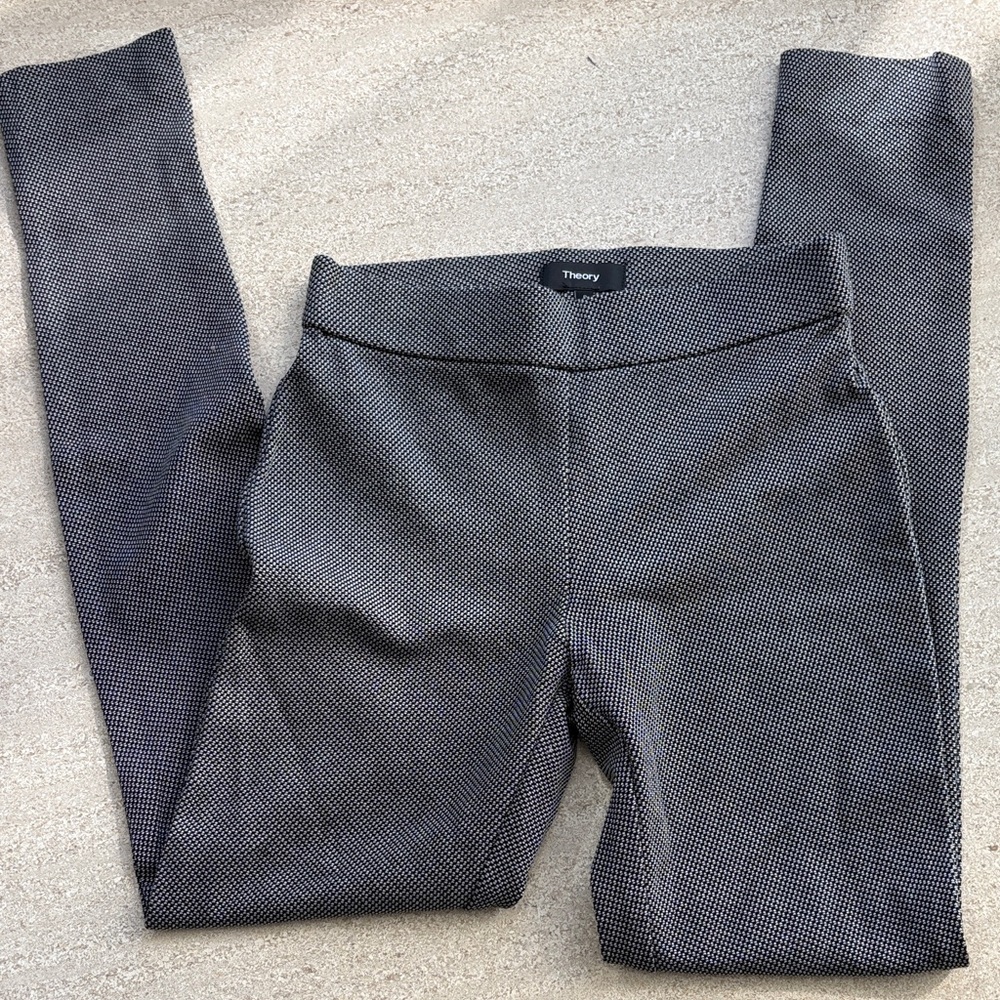 Theory Charcoal Textured Skinny Pants - Size P